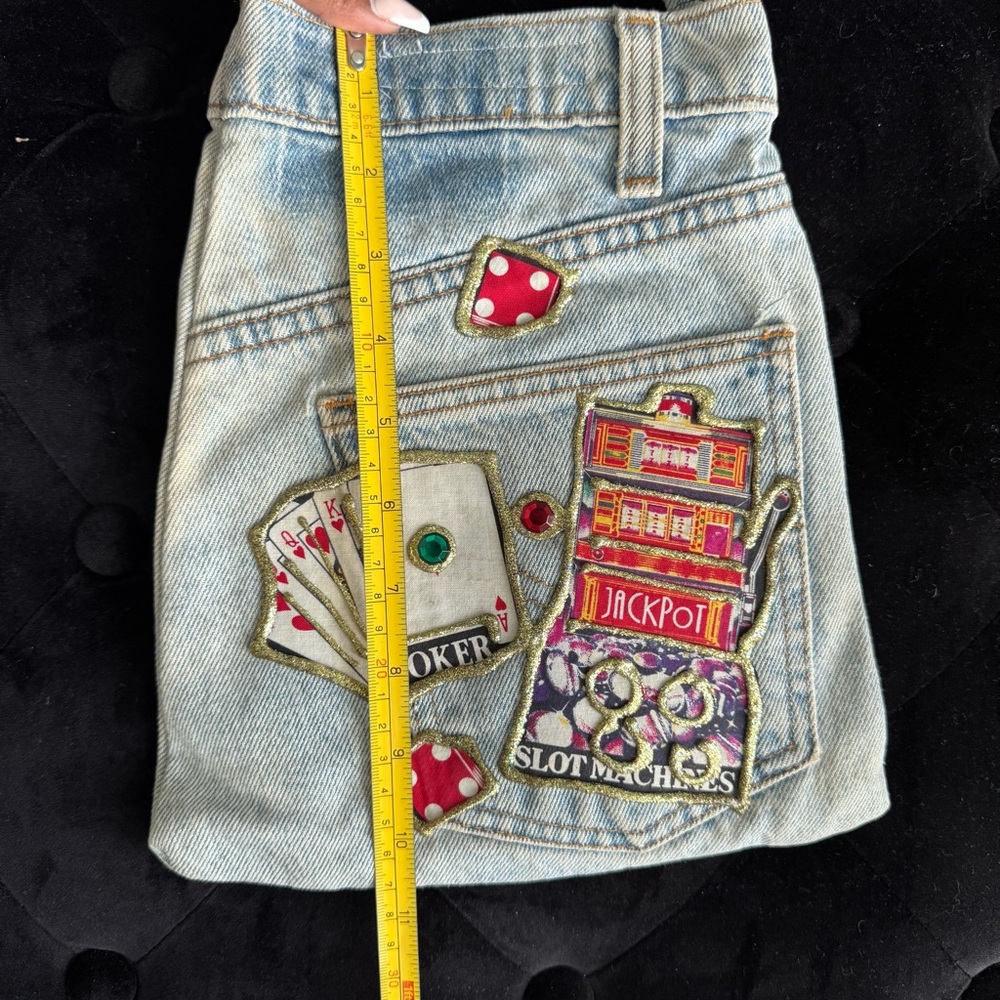 Handmade Upcylcled Denim Jeans Las Vegas Purse - Picture 8 of 10